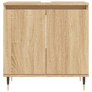 Berkfield Bathroom Cabinet Sonoma Oak 58x33x60 cm Engineered Wood