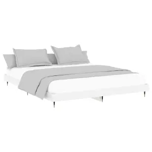 Berkfield Bed Frame High Gloss White 160x200 cm Engineered Wood