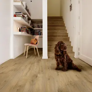 Brown Modern Wood Effect Anti-Slip Vinyl Flooring for Home, Shops, Offices, 3.0mm Thick Vinyl Sheet-2m(6'6") X 3m(9'9")-6m²