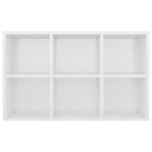 Gardinier Book Cabinet 66 x 30 x 98 cm Engineered Wood High Gloss White