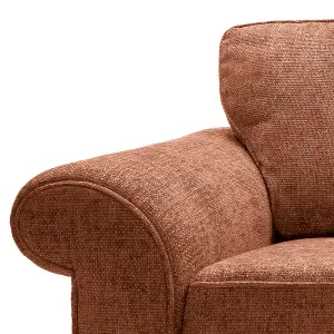 Ingrid 3 Seater Sofa in Burnt Orange