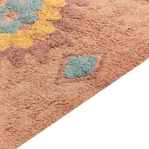 Cotton Area Rug 160 x 230 cm Orange IGDIR