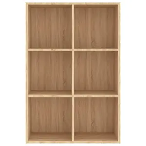 Berkfield Book Cabinet/Sideboard Sonoma Oak 66x30x97.8 cm Engineered Wood