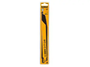 5 x Dewalt DT2387-QZ Bi-Metal Reciprocating Blade for Plastic & Pipes 203mm