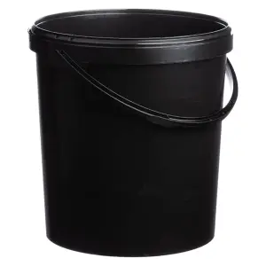 1 x Strong Heavy Duty 10L Black Multi-Purpose Plastic Storage Buckets With Lid & Handle