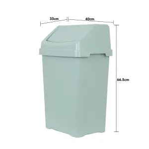 Wham Casa 1x 50L Swing Bin Silver Sage