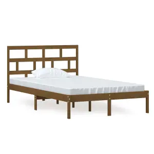 Berkfield Bed Frame Honey Brown Solid Wood Pine 120x200 cm