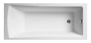 Bath Suite-1700x750mm Square Bath, Front Panel, Square Screen with Fixed Panel