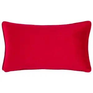 furn. Christmas Spirit Velvet Piped Feather Rich Cushion