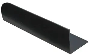 Black Polyvinyl chloride (PVC) Equal L-shaped Angle profile, (L)2m (W)15mm (D)15mm (T)1mm