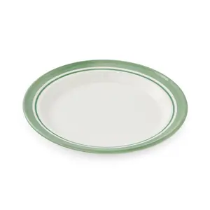 Potter's Stripe Set Of 4 Dinner Plates (Set of 4) Green