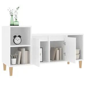 Berkfield TV Cabinet White 100x35x55 cm Engineered Wood