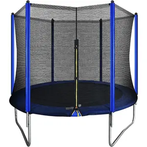 Safe and Fun 8ft Kids Trampoline with Enclosure - 50KG Max Weight Limit