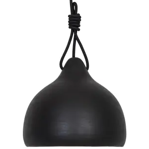 GoodHome Aulavik Black Pendant ceiling light, (Dia)220mm