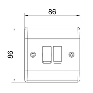 BG Antique Brass 20A 2 way 2 gang Light Switch