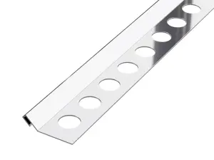 ILCOM decorative profile Rs 12mm x 2440mm x 0.6mm Silver Polished Stainless Steel