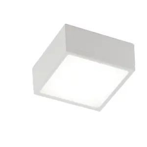 Luminosa Klio Integrated LED Square Surface Mounted Ceiling Light, White, 4000K