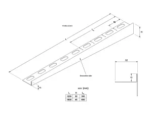 ILCOM SLOPED FLOOR SHOWER PROFILE LKL 11mm x 1800mm x 0.6mm Silver Brushed Stainless Steel