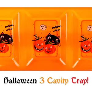 Halloween Tray Halloween Decal - Accessories, Novelty Tray, Party - Orange