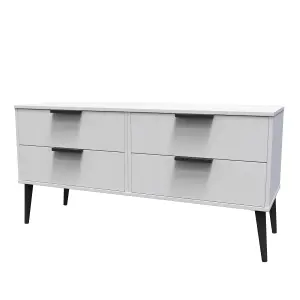 Hong Kong Ready assembled Matt grey 4 Drawer Wide Chest (H)505mm (W)1120mm (D)415mm