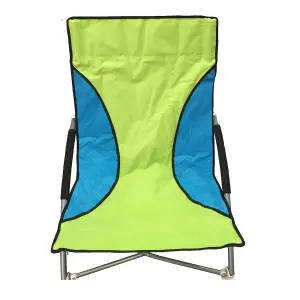 Green Nalu Folding Low Seat Beach Chair Camping Chair