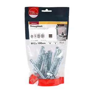 TIMCO Throughbolts Silver - M12 x 100