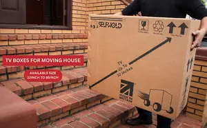 32 inch TV Removal Cardboard Moving Box with Bubblewrap