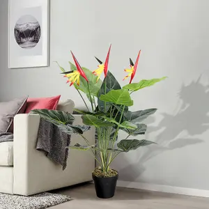 Artificial Plant House Plant Indoor Plant Bird of Paradise Tree in Black Pot 75 cm