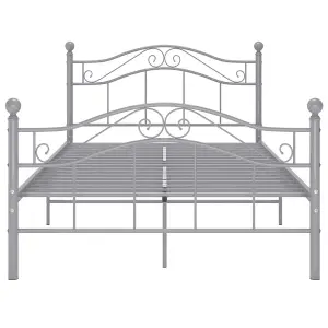 Berkfield Bed Frame Grey Metal 120x200 cm