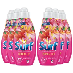 Surf Laundry Washing Liquid Detergent Tropical Lily 2.6 Litre, 96 Washes, 4Pk