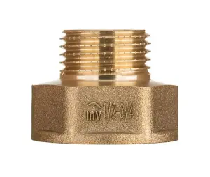 Invena 3/4x1/2 Inch Pipe Thread Reducer Female x Male Adaptor Fittings Brass