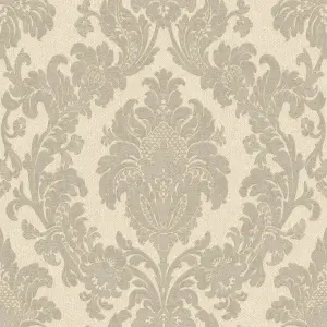 Belgravia Décor Ciara Damask Soft Silver Wallpaper