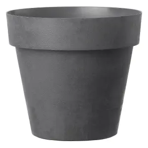 Verve Nurgul Matt Dark grey Polypropylene Plant pot (Dia) 58cm, (H)51.7cm, 90L