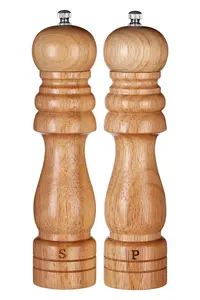 Maison by Premier Natural Origins 20.3cm Rubberwood Salt and Pepper Set