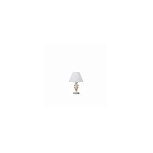 Luminosa Firenze 1 Light Small Table Lamp Gold, Ivory, E14