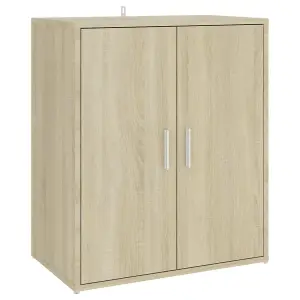 Berkfield Shoe Cabinet Sonoma Oak 60x35x70 cm Engineered Wood