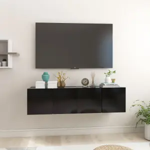 Berkfield Hanging TV Cabinets 2 pcs Black 60x30x30 cm