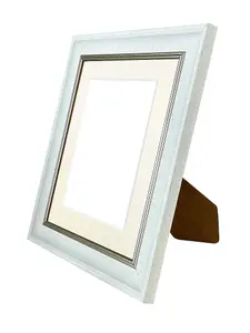 Scandi White Speckled Frame with Ivory Mount for Image Size A4