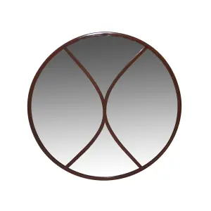 Circular Outdoor Mirror Natural Rust 90cm