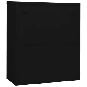 Berkfield Office Cabinet Black 90x40x105 cm Steel