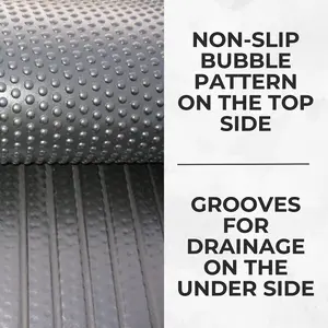 Horse Stable Floor Mats - Heavy Duty Rubber - Bubbletop - Non Slip - 12mm Thick- 6ft x 4ft - 2 Pack