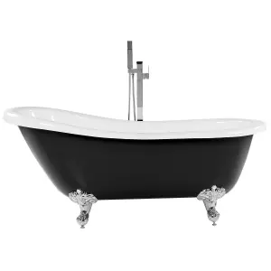 Freestanding Bath 1530 x 770 mm Black CAYMAN