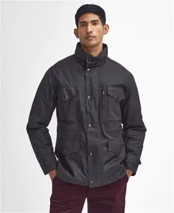 Barbour Sapper Waxed Jacket Black/Classic XL