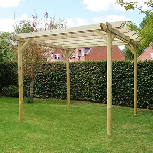 Double Garden Pergola - Wood - L300 x W360 x H270 cm - Light Green