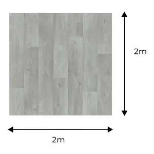 Precut Light grey Wide Natural Oak plank effect Sheet vinyl, 4m²