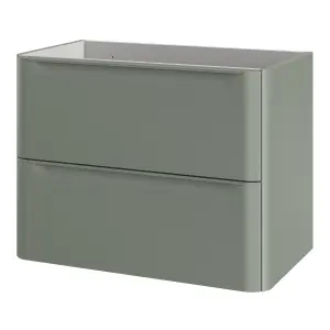 GoodHome Nevado Standard Matt Green Wall-mounted Bathroom Vanity unit (H) 600mm (W) 800mm