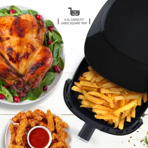 NETTA 4.2L Digital Air Fryer - Adjustable Temperature Control and Timer