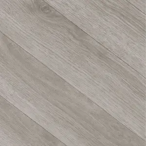 Grey Wood Effect Anti-Slip Vinyl Flooring For Kitchen, Bathroom, LivingRoom, 2.5mm Thick Vinyl Sheet-2m(6'6") X 4m(13'1")-8m²