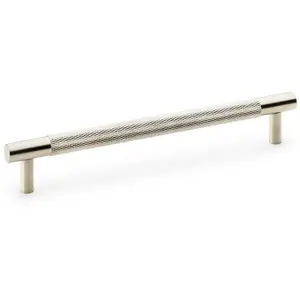 Knurled T Bar Door Pull Handle - Satin Nickel - 160mm Centres Premium Drawer