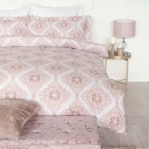 Belledorm Ava Duvet Cover Set Blush (King)